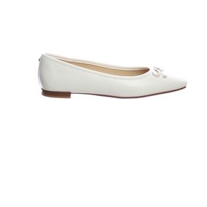 Sam Edelman Womens Jillie Bright White Ballet Flats Size 8 Medium (B  M)